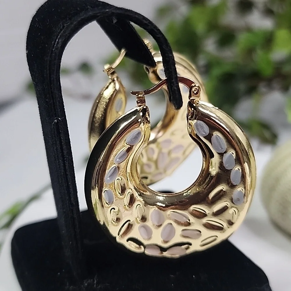 Gold Filled Chunky Hoop Earrings
